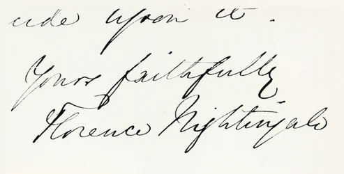 Signature of Florence Nightingale